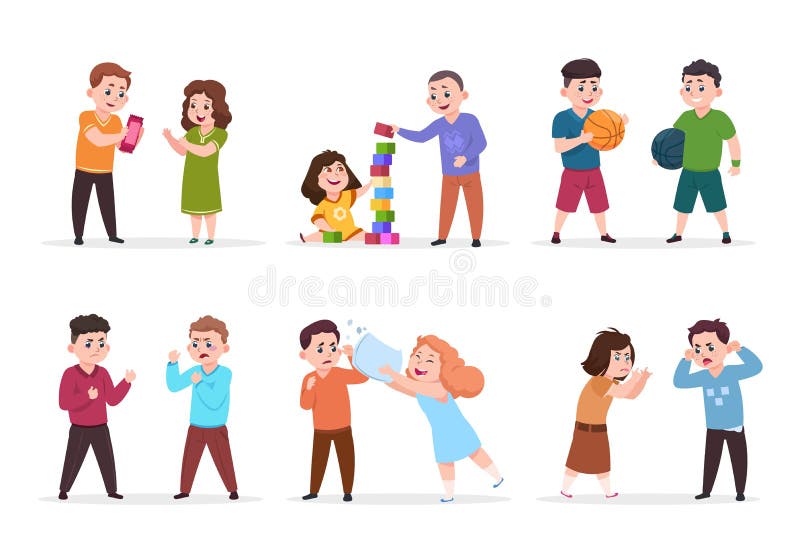 Comportamiento De Los Niños Chicos Malos Y Muchachas Que Enfrentan Y Que Tiranizan a Niños Más Pequeños Los Buenos Niños Amistoso Ilustración del Vector - Ilustración de muchacha, escuela: 137387563 Comportamiento De Los Niños Chicos Malos Y Muchachas Que Enfrentan Y Que Tiranizan a Niños Más Pequeños Los Buenos Niños Amistoso Ilustración del Vector - Ilustración de muchacha, escuela: 137387563