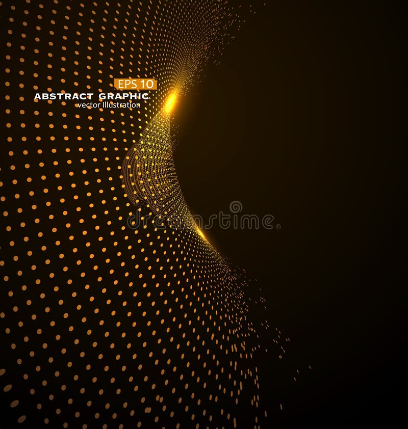 Composed of particles swirling abstract graphics royalty free illustration