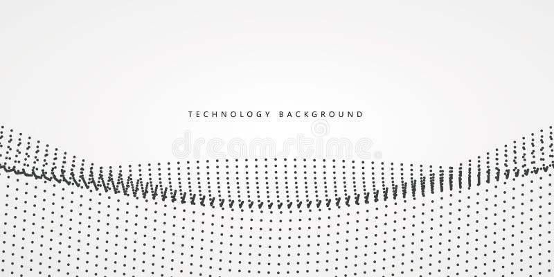 Composed of particles swirling abstract graphics vector illustration