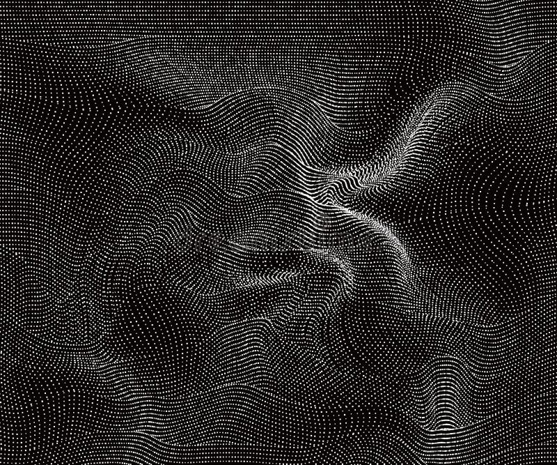Composed of particles swirling abstract graphics. stock illustration