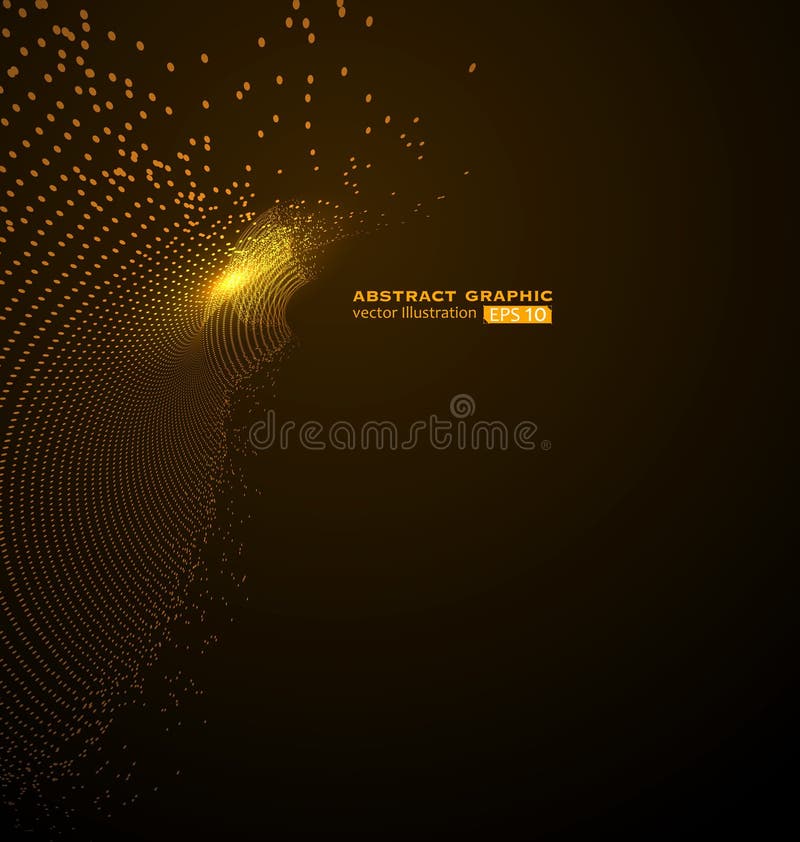 Composed of particles swirling abstract graphics royalty free illustration