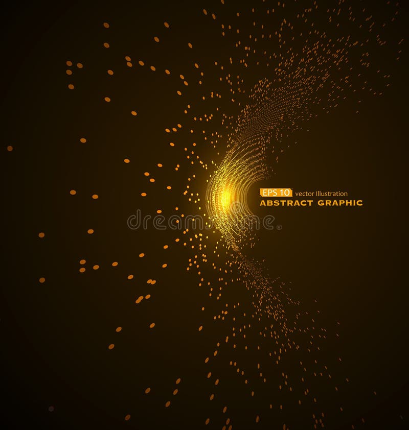Composed of particles swirling abstract graphics royalty free illustration