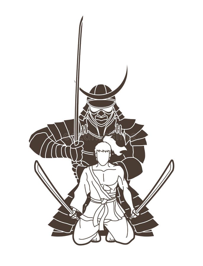 Ilustração do vetor dos desenhos animados ninja cartazes para a parede •  posters ninja, samurai, discrição