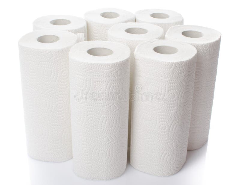 Composición con los rollos de la toalla de papel