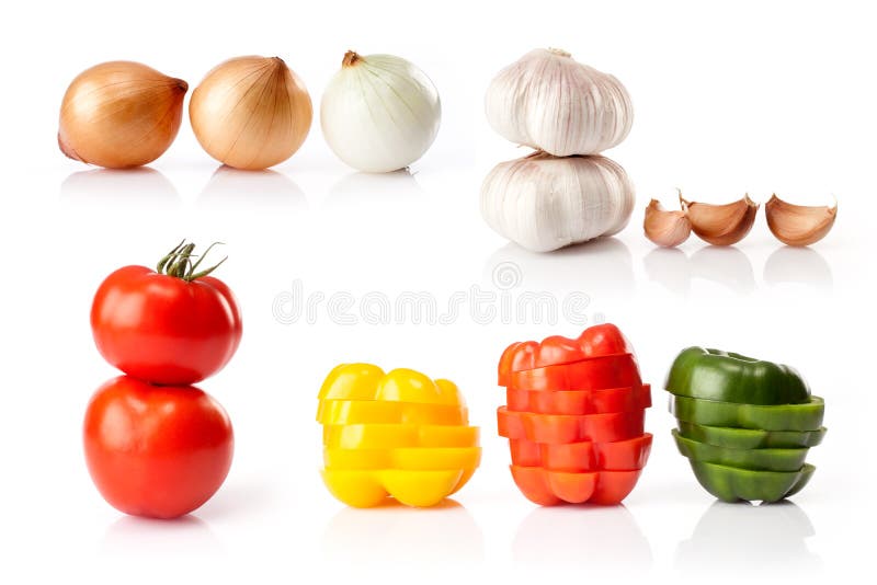 Composite of Fresh Vegetables Stock Photo Image of isolated