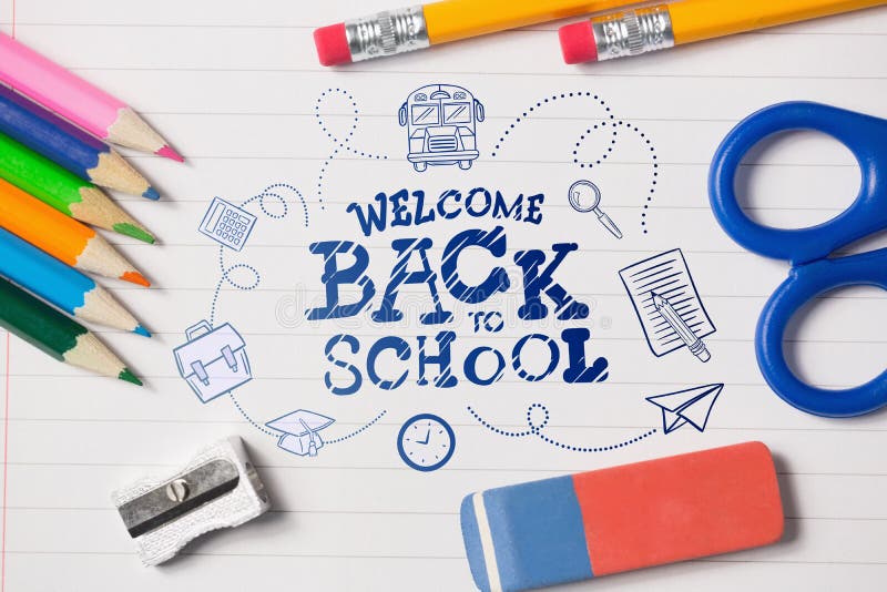 Composite image of back to school