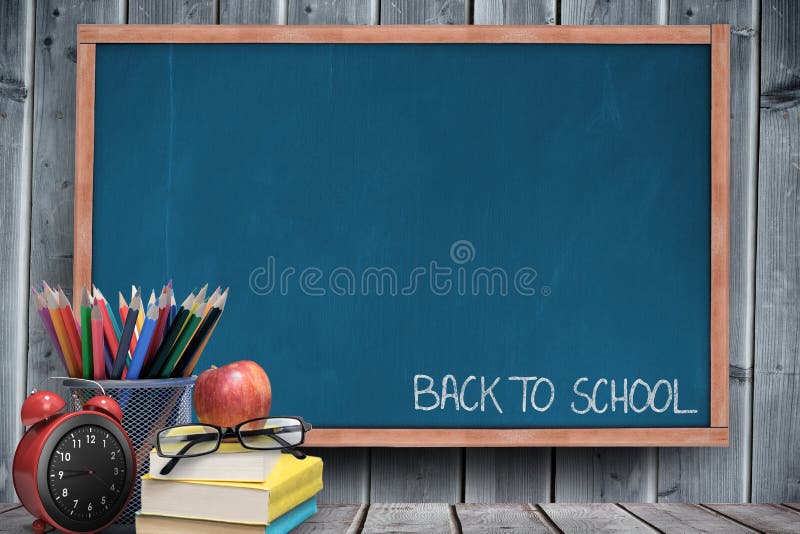 Composite image of back to school message stock photo