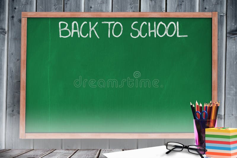 Composite image of back to school message stock photo