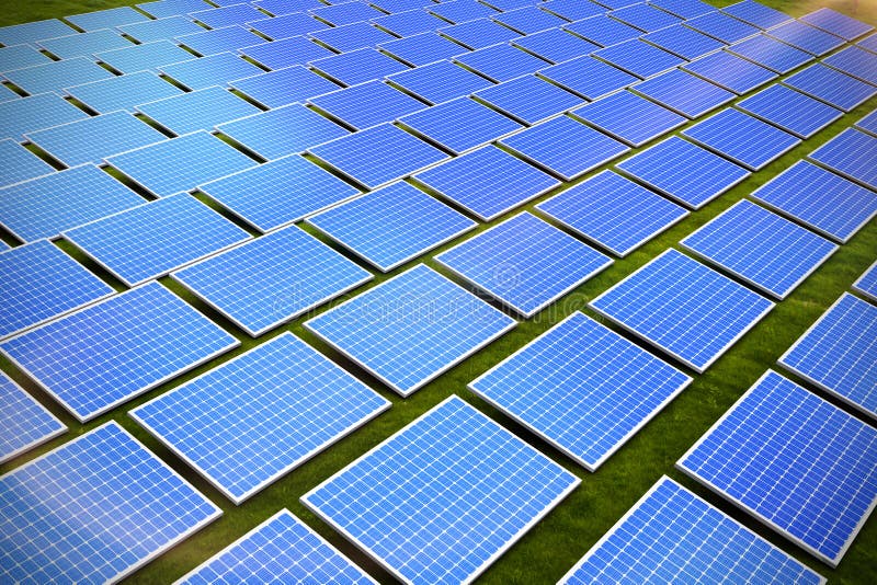 Composite Image of Blue Solar Panels Stock Illustration Illustration of urban, solar 135823076