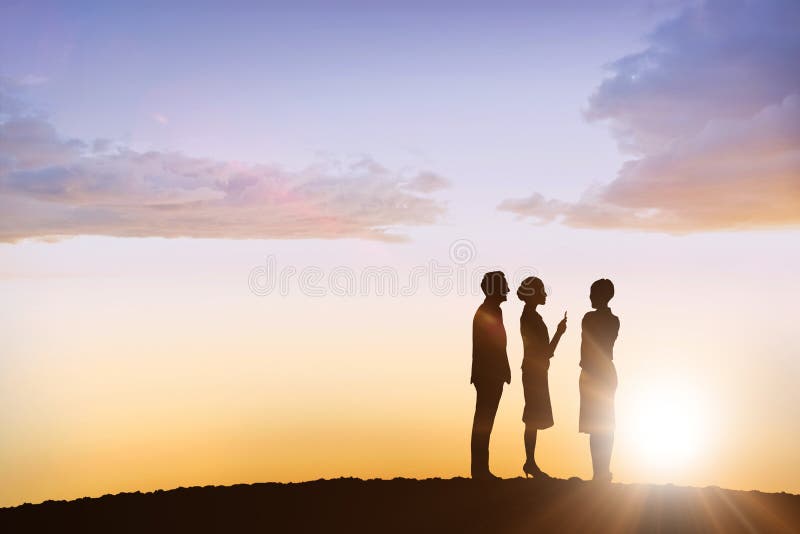 Composite image of business colleagues talking royalty free stock image Composite image of business colleagues talking royalty free stock image