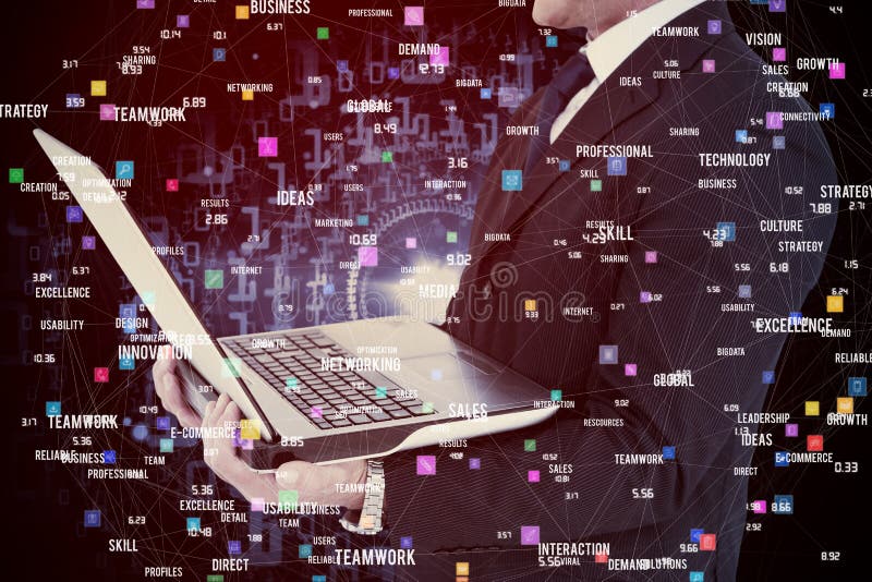 Composite image of businessman with watch using tablet pc royalty free illustration Composite image of businessman with watch using tablet pc royalty free illustration