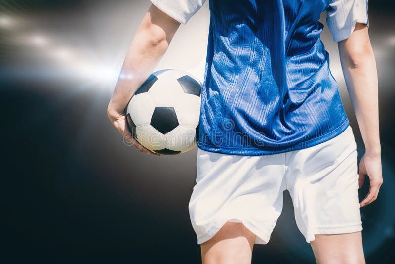 Composite Image of Close Up of Football Player Chest Stock Photo