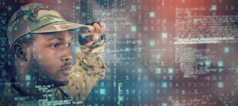 Composite image of close up of soldier saluting royalty free stock images Composite image of close up of soldier saluting royalty free stock images