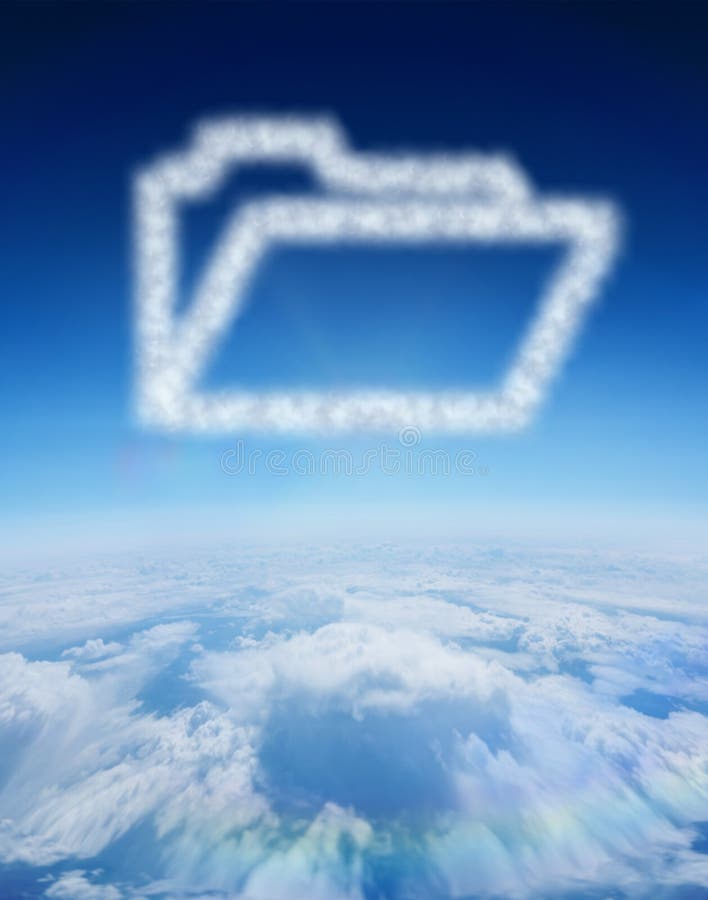Composite image of cloud in shape of open file royalty free illustration