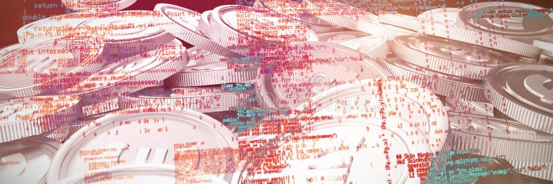 Composite image of composite image of binary codes stock images