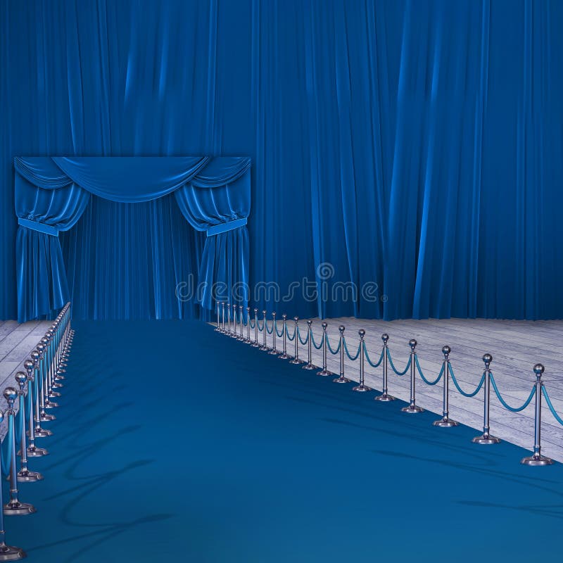 Composite Image of Composite Image of Blue Carpet Event Stock Illustration Illustration of