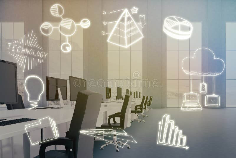 Composite image of composite image of computer icons on white background 3d stock illustration