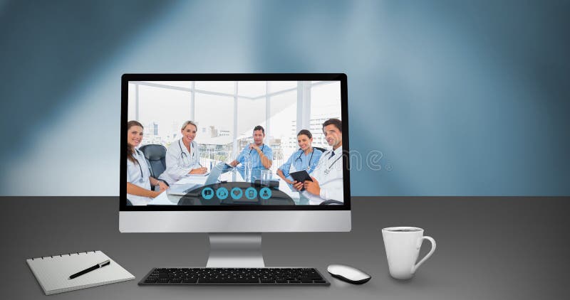 Computer by book and cup against high angle view of staircase. Laptop side angle illustrations