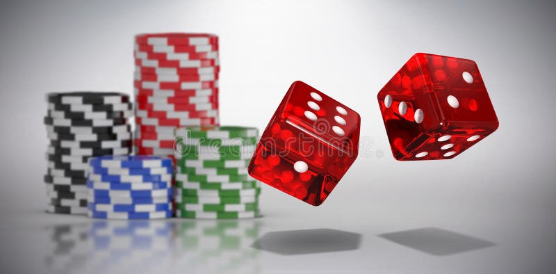 Composite image of computer generated 3d image of red dice vector illustration Composite image of computer generated 3d image of red dice vector illustration