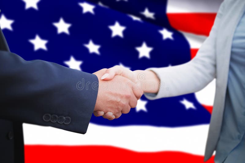 Composite image of corporate people doing handshake royalty free stock images Composite image of corporate people doing handshake royalty free stock images