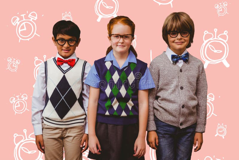 Composite image of cute pupils royalty free stock photography