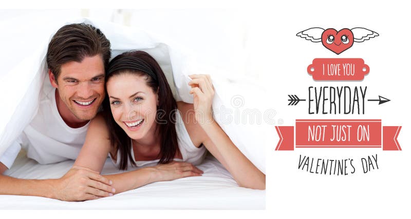 Composite image of cute valentines couple royalty free illustration Composite image of cute valentines couple royalty free illustration
