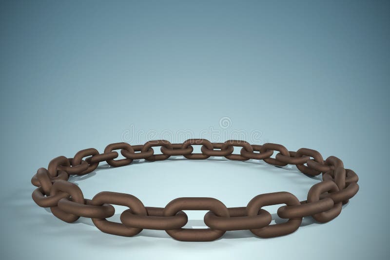 Composite image of 3d image of circular chain stock illustration