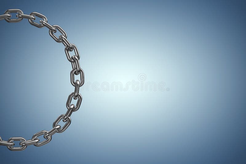 Composite image of 3d image of circular metallic chain royalty free illustration