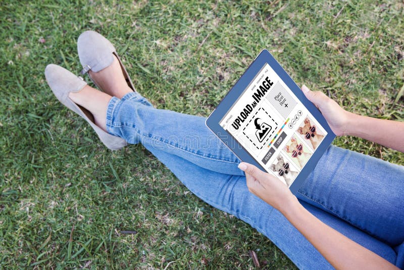 Composite image of designer interface stock photography