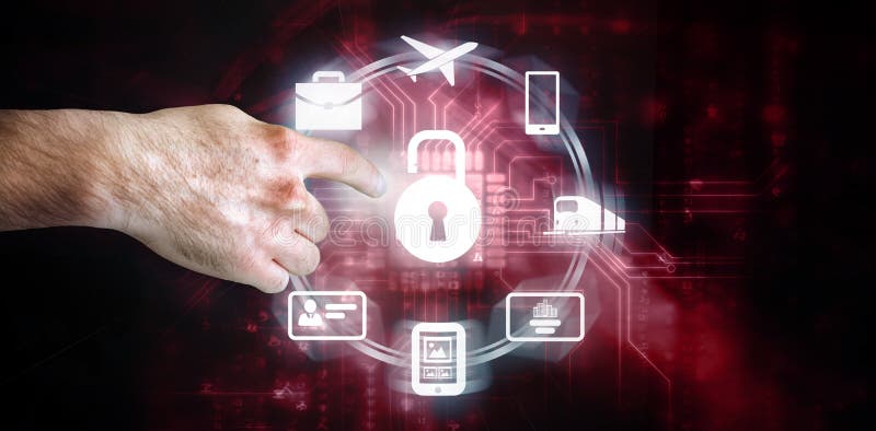 Composite image of hand pointing stock images