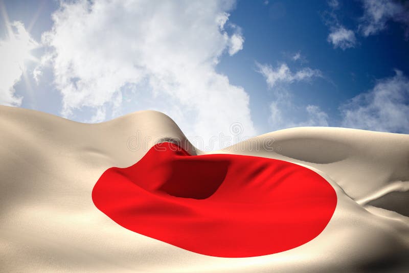 Composite Image of Japan Flag Waving Stock Illustration Illustration