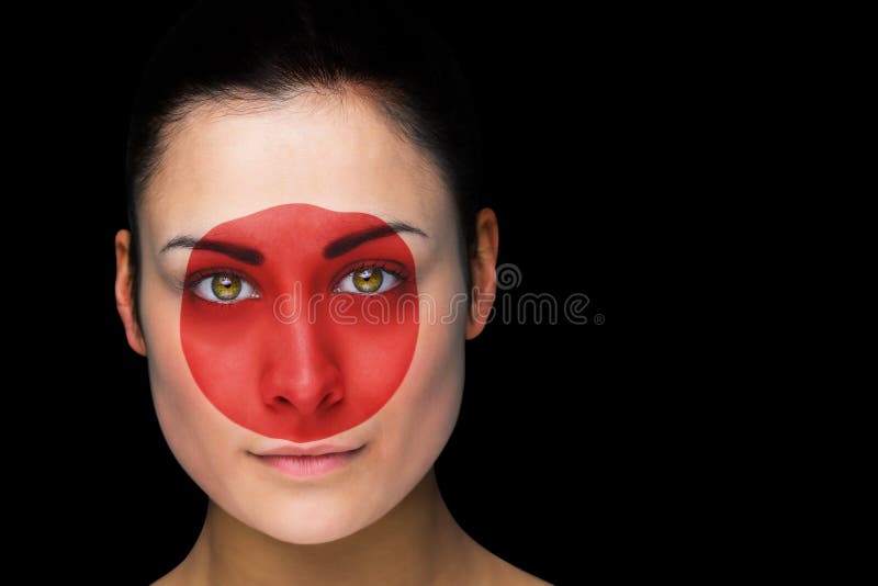 Composite Beautiful Japan Fan Face Paint Stock Photos - Free & Royalty ...