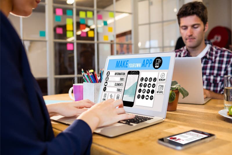 Composite image of make your own app smartphone stock image