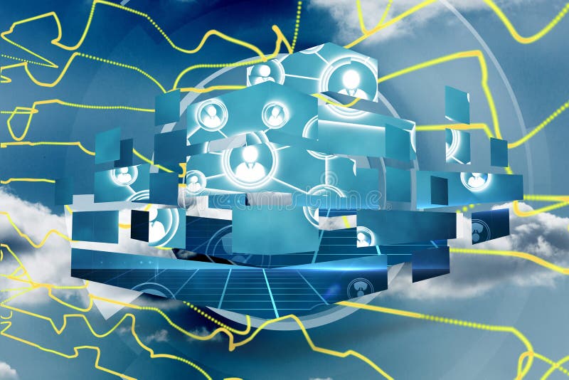 Online Community Background Stock Illustration - Illustration of link