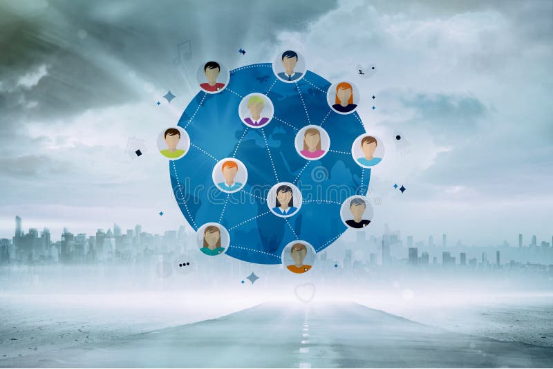 Online Community Background Stock Illustration - Illustration of human