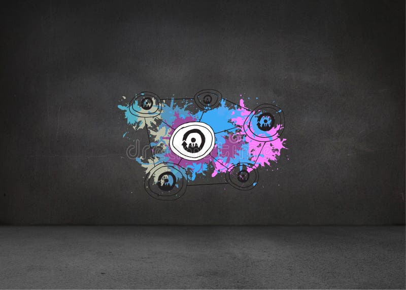 Online Community Background Stock Illustration - Illustration of link