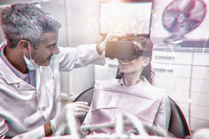 Composite Image of Pointers on Illustration of a Head Stock Photo