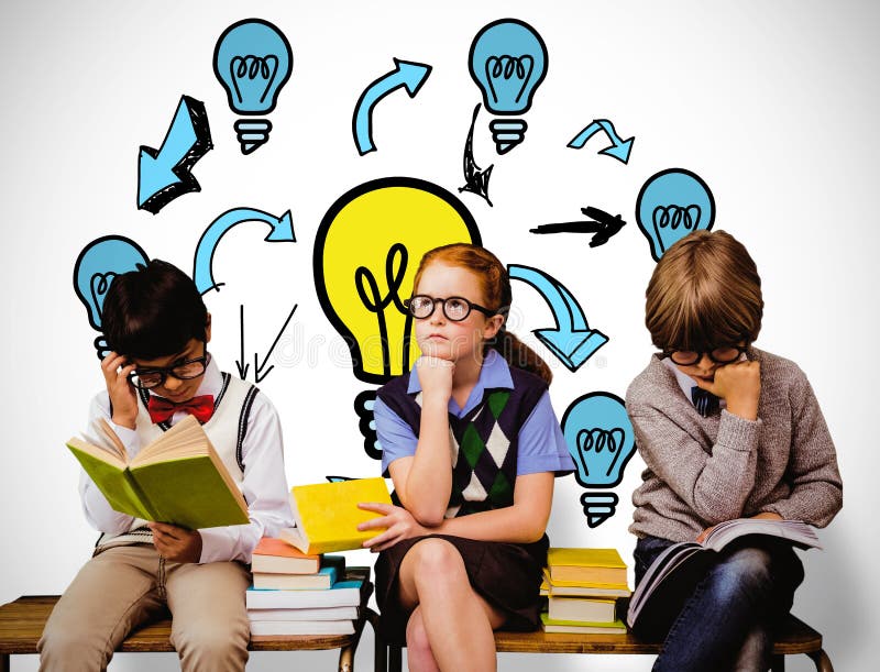 Composite image of school kids stock photos