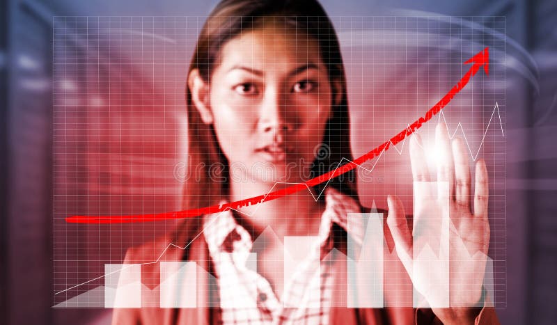 Composite image of serious businesswoman showing her hand royalty free stock image Composite image of serious businesswoman showing her hand royalty free stock image