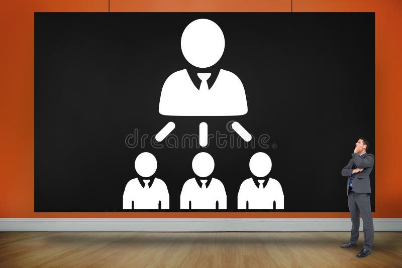 Composite image of thinking businessman royalty free stock photo