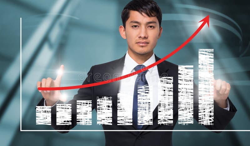 Composite image of unsmiling businessman holding royalty free stock photos