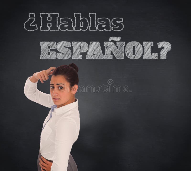 Question Hablas Espanol Do You Speak Spanish Stock Photo