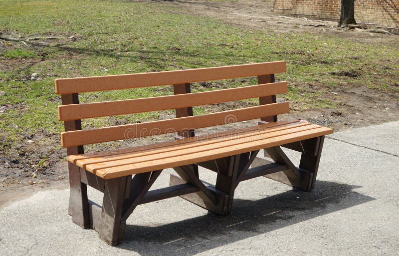Composite park bench stock image. Image of area, concrete 144860481