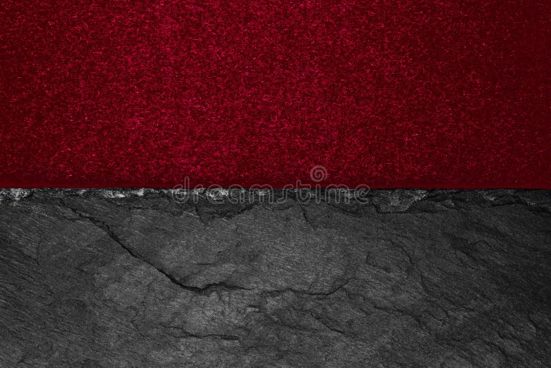 Composition abstraite de fond de diviser dans le demi papier vif mat de couleur de Bourgogne et la pierre noire avec l'espace de