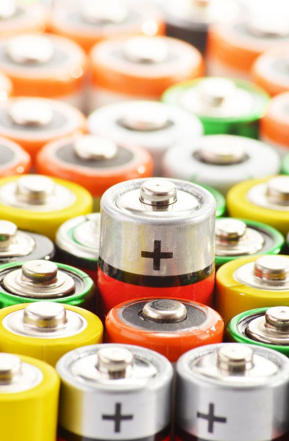Composition with Alkaline Batteries Stock Image Image of recycling