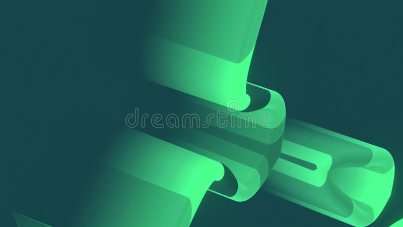 Composition avec formes géométriques courbes flottantes animation de boucle de rendu 3d illustration libre de droits