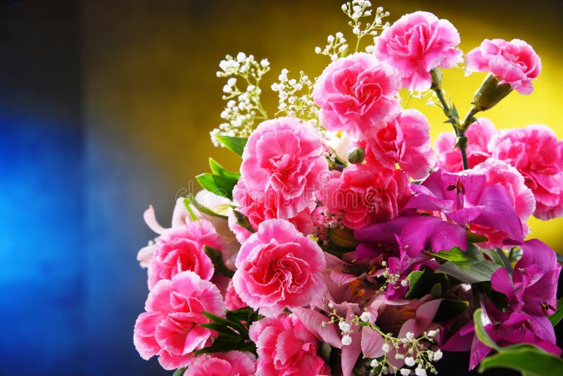 Composition with Bouquet of Freshly Cut Flowers Stock Photo Image of bloom, floral 170636420