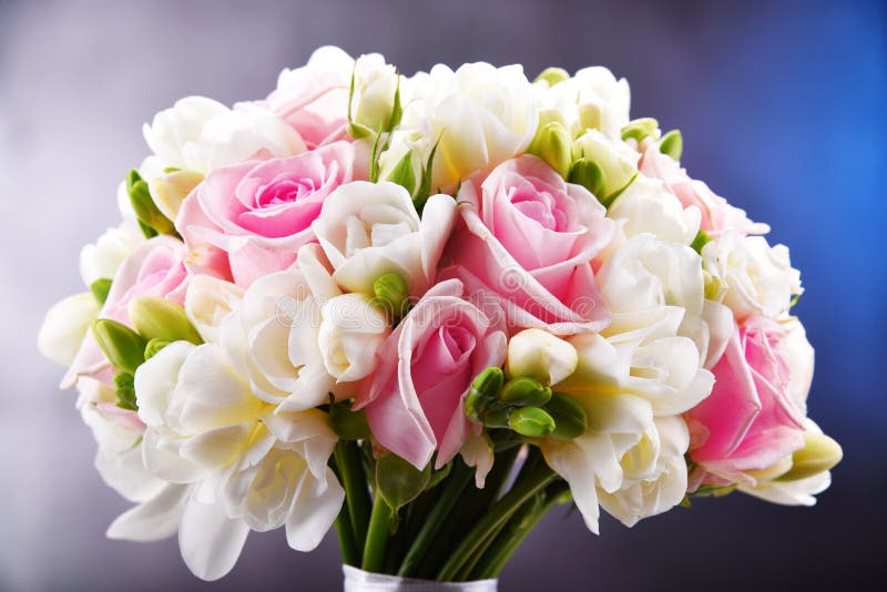 Composition with Bouquet of Freshly Cut Flowers Stock Image Image of bunch, composition 150736925