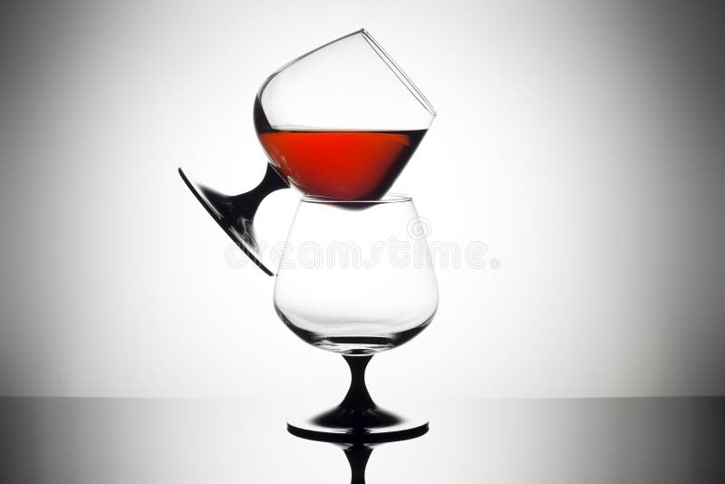 Composition of Brandy Snifter Glass Stock Photo Image of drink, path
