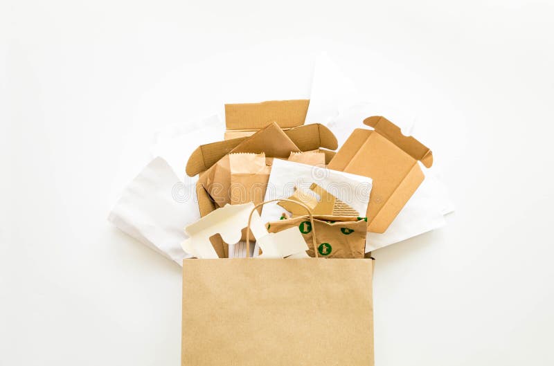 Heap of Brown Paper, Prepared for Recycling. Reduce, Reuse and Recycle ...